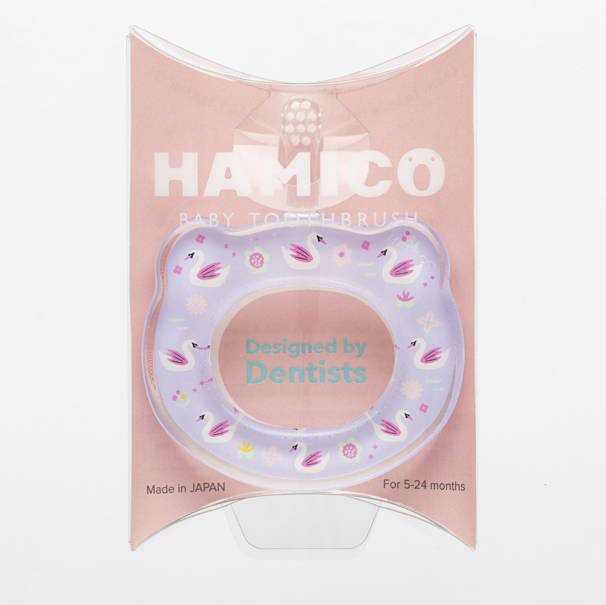 Hamico - 嬰幼兒圈圈訓練牙刷 (天鵝)