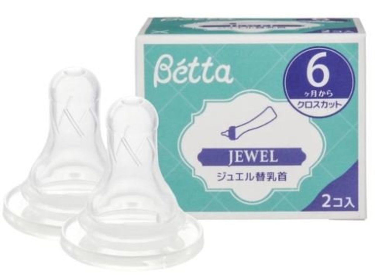 Bétta - Jewel鑽石系列矽膠製奶咀 (2個裝, X 型)