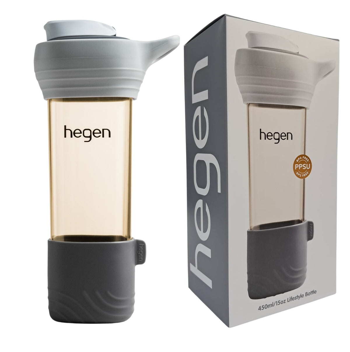 Hegen - PPSU 450ml Portable Water Bottle (with Hanging Case and Protective Base)
