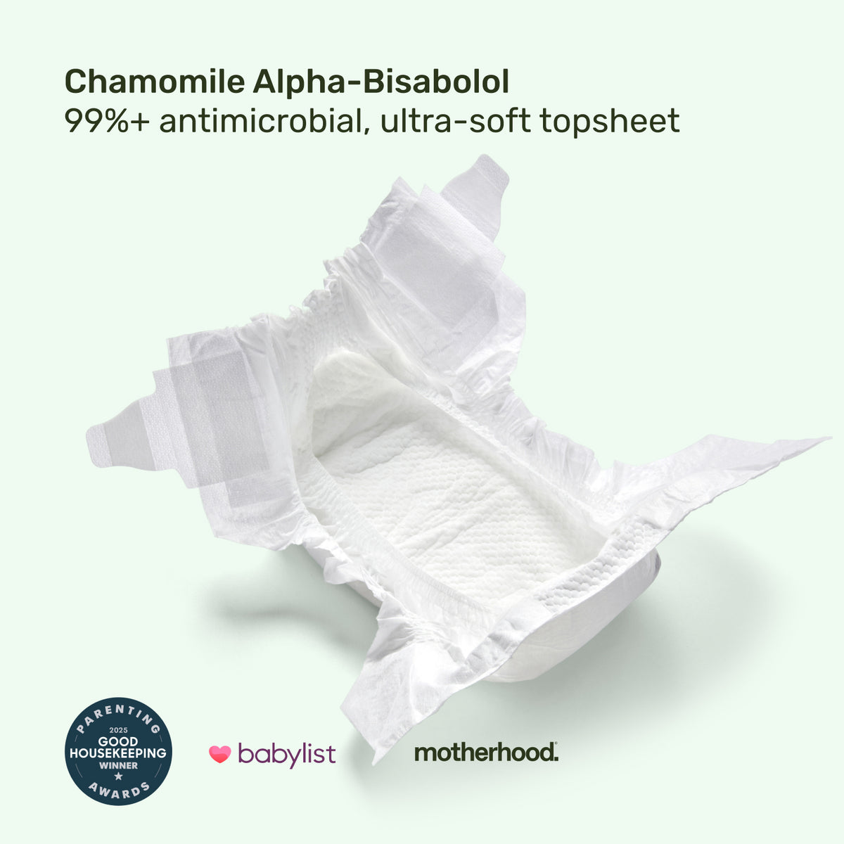 PARASOL Clean+Dry® Natural Disposable Diapers (Size 3/M, 64pcs) x 4 Packs