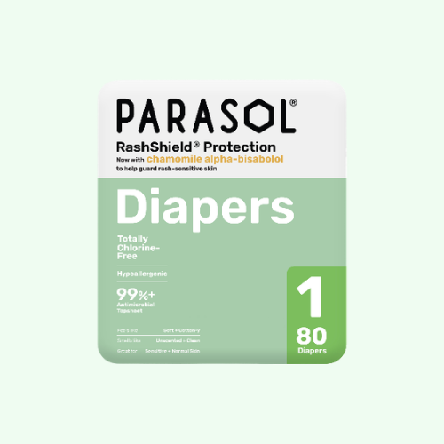 PARASOL Clean+Dry® Natural Disposable Diapers  (Size 1/Newborn, 80pcs) x 4 Packs