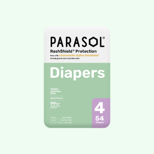 PARASOL Clean+Dry® Natural Disposable Diapers (Size 4/L, 54pcs)