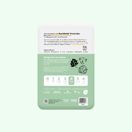 PARASOL Clean+Dry® Natural Disposable Diapers (Size 4/L, 54pcs)