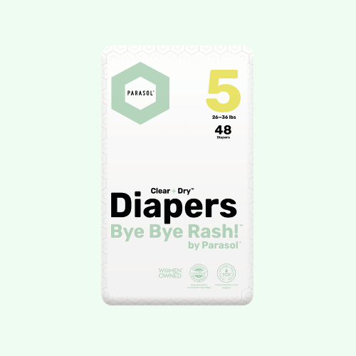 PARASOL Clean+Dry® Natural Disposable Diapers (Size 5/XL, 48pcs)