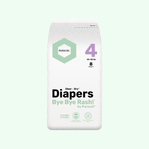 PARASOL Clean+Dry® Natural Disposable Diapers (Size 4/L, 8pcs)