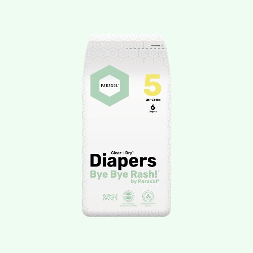 PARASOL Clean+Dry® Natural Disposable Diapers  (Size 5/XL, 6pcs)