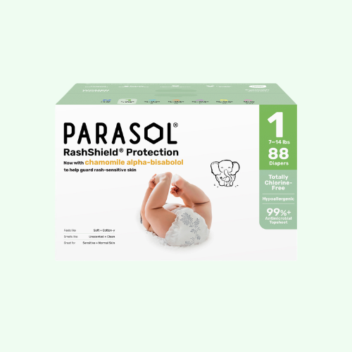 PARASOL Clean+Dry® Natural Disposable Diapers (Size 1/Newborn, 88pcs)
