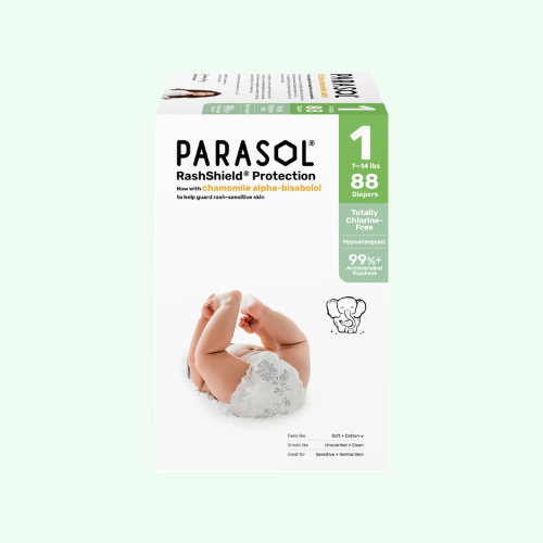 PARASOL Clean+Dry® Natural Disposable Diapers (Size 1/Newborn, 88pcs)