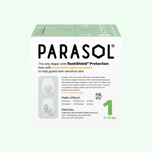 PARASOL Clean+Dry® Natural Disposable Diapers (Size 1/Newborn, 88pcs)