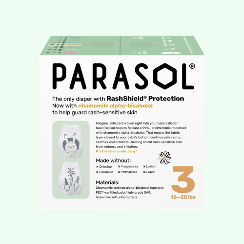 PARASOL Clean+Dry® Natural Disposable Diapers  (Size 3/M, 64pcs)