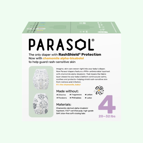 PARASOL Clean+Dry® Natural Disposable Diapers (Size 4/L, 52pcs)
