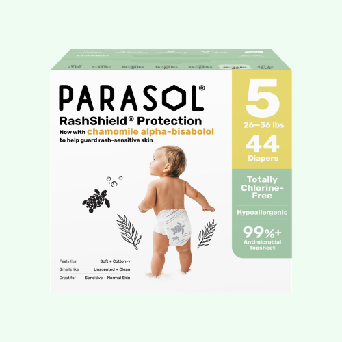 PARASOL Clean+Dry® Natural Disposable Diapers (Size 5/XL, 44pcs)