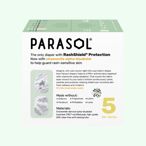 PARASOL Clean+Dry® Natural Disposable Diapers (Size 5/XL, 44pcs)