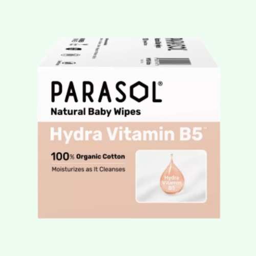 PARASOL 美國 有機棉維他命B5™嬰幼兒濕紙巾 (40片) x 3包