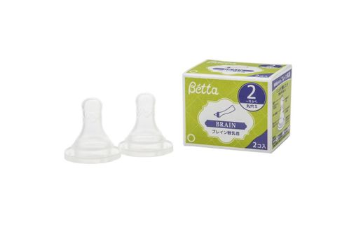 Bétta - Brain Smart Series Silicone Nipples (2-Pack, O-Shape, Size S)