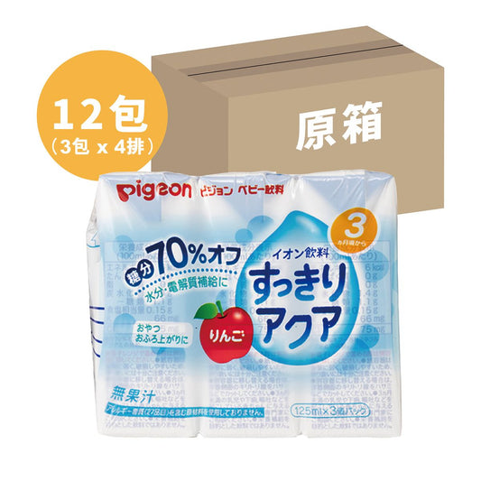 Pigeon - Apple Flavored Electrolyte Drink (125 ml x 3 packs) x 4 rows (Parallel Import)
